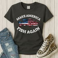 Make America Fish Again Fisherman USA Women's T-Shirt thumb 3