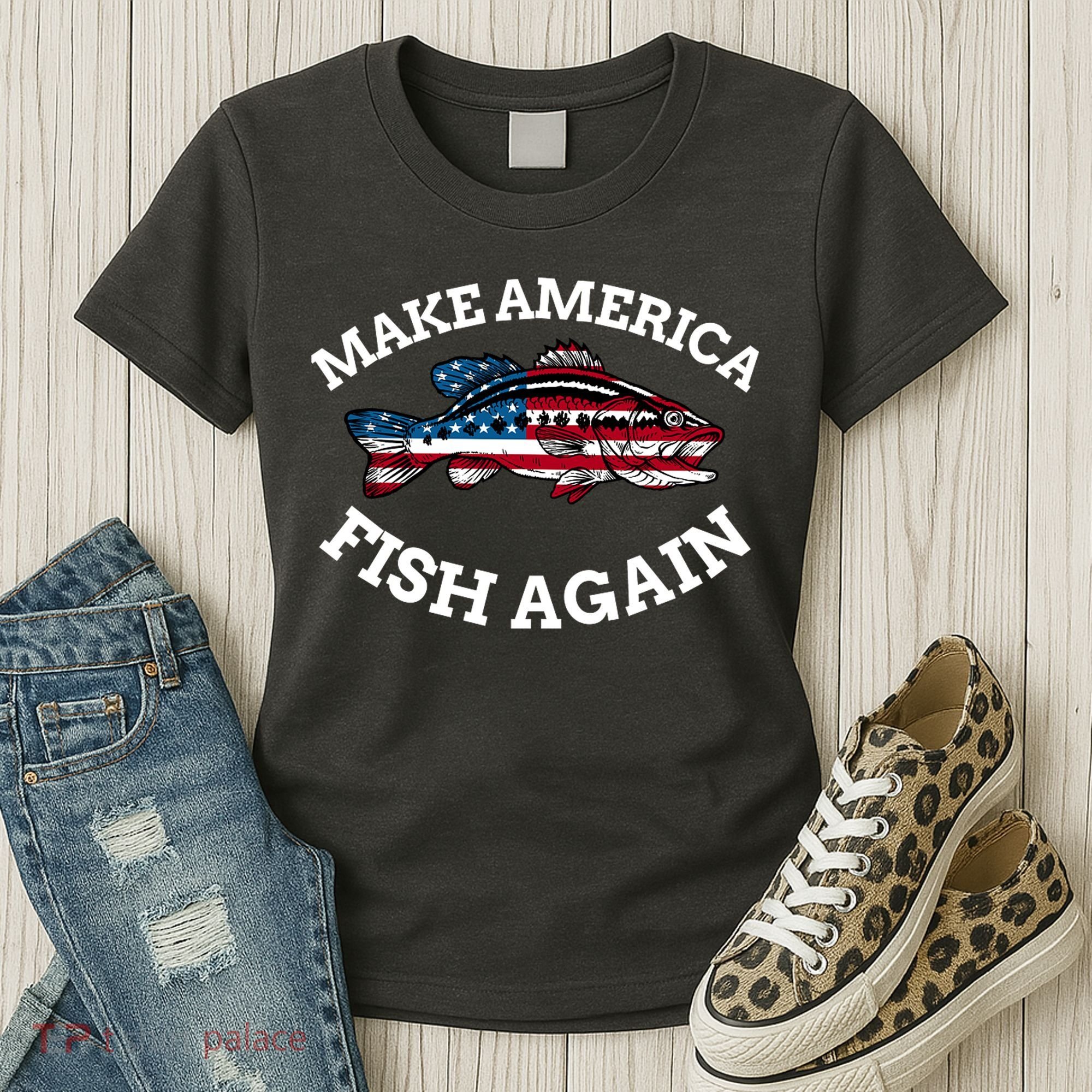 Make America Fish Again Fisherman USA Women's T-Shirt