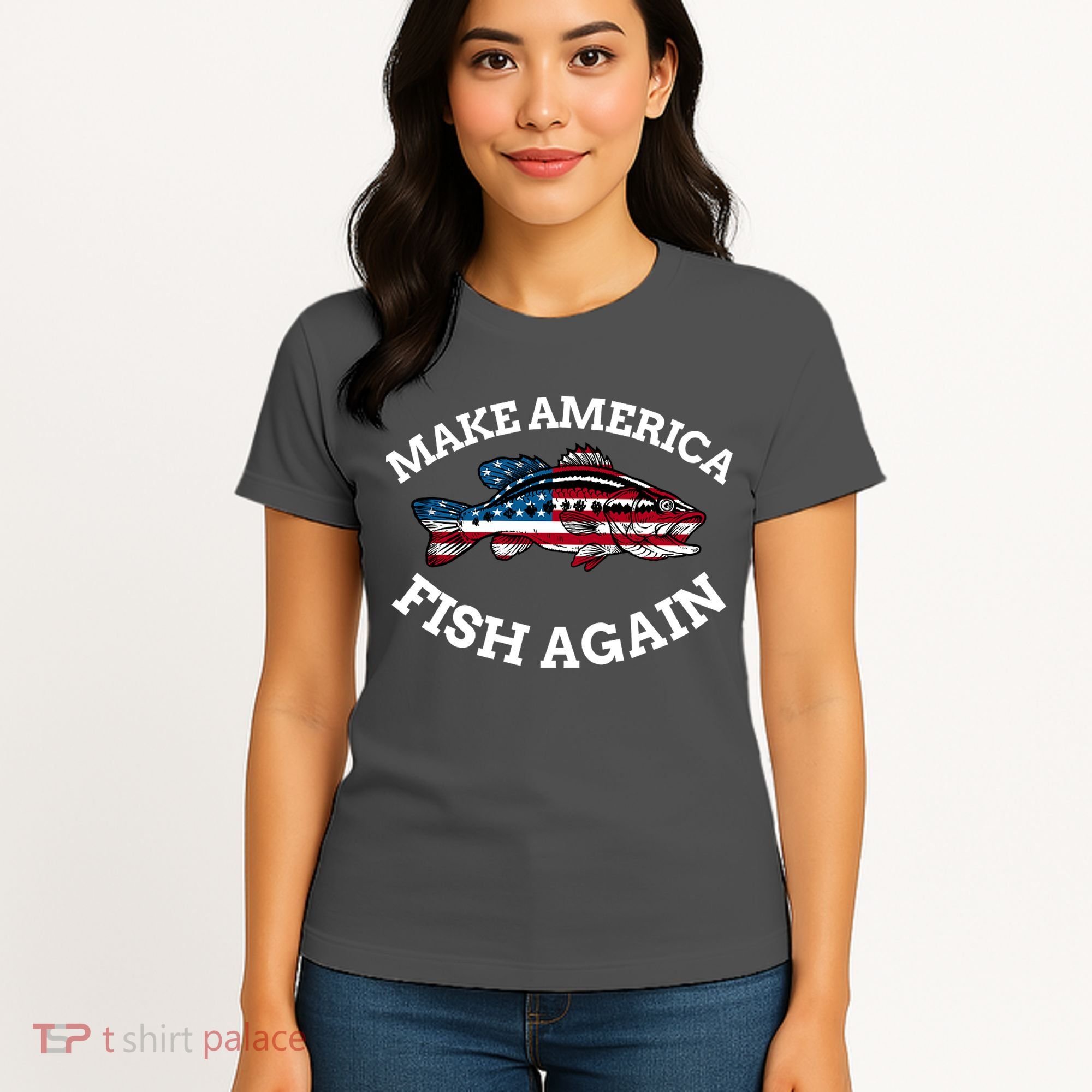 Make America Fish Again Fisherman USA Women's T-Shirt
