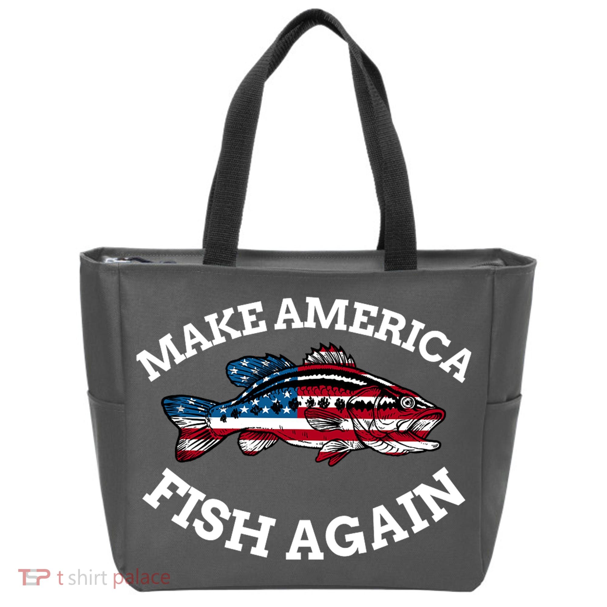Make America Fish Again Fisherman USA Tote Bag