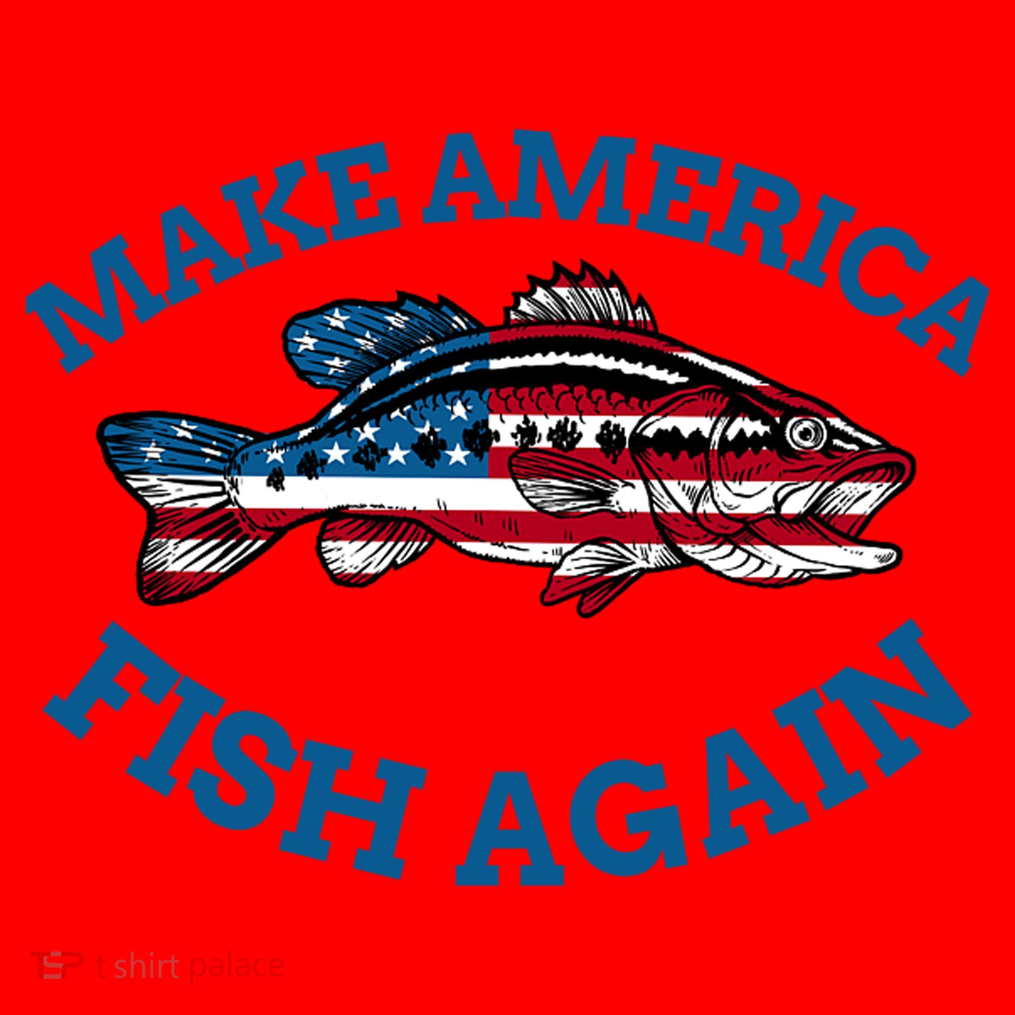 Make America Fish Again Fisherman USA Santa Hat