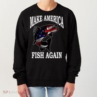 Make America Fish Again USA Fishing Gift Women's Sweatshirt thumb 0