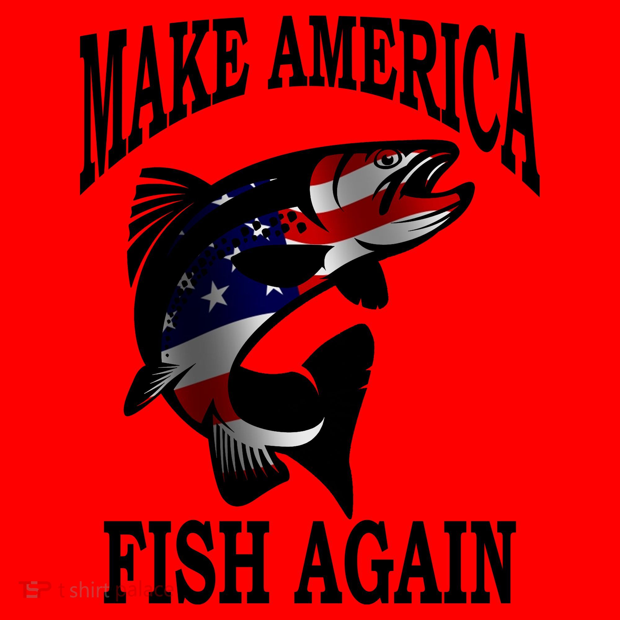 Make America Fish Again USA Fishing Gift Santa Hat