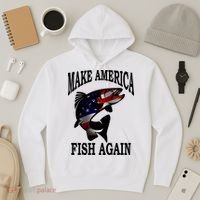 Make America Fish Again USA Fishing Gift Hoodie thumb 3