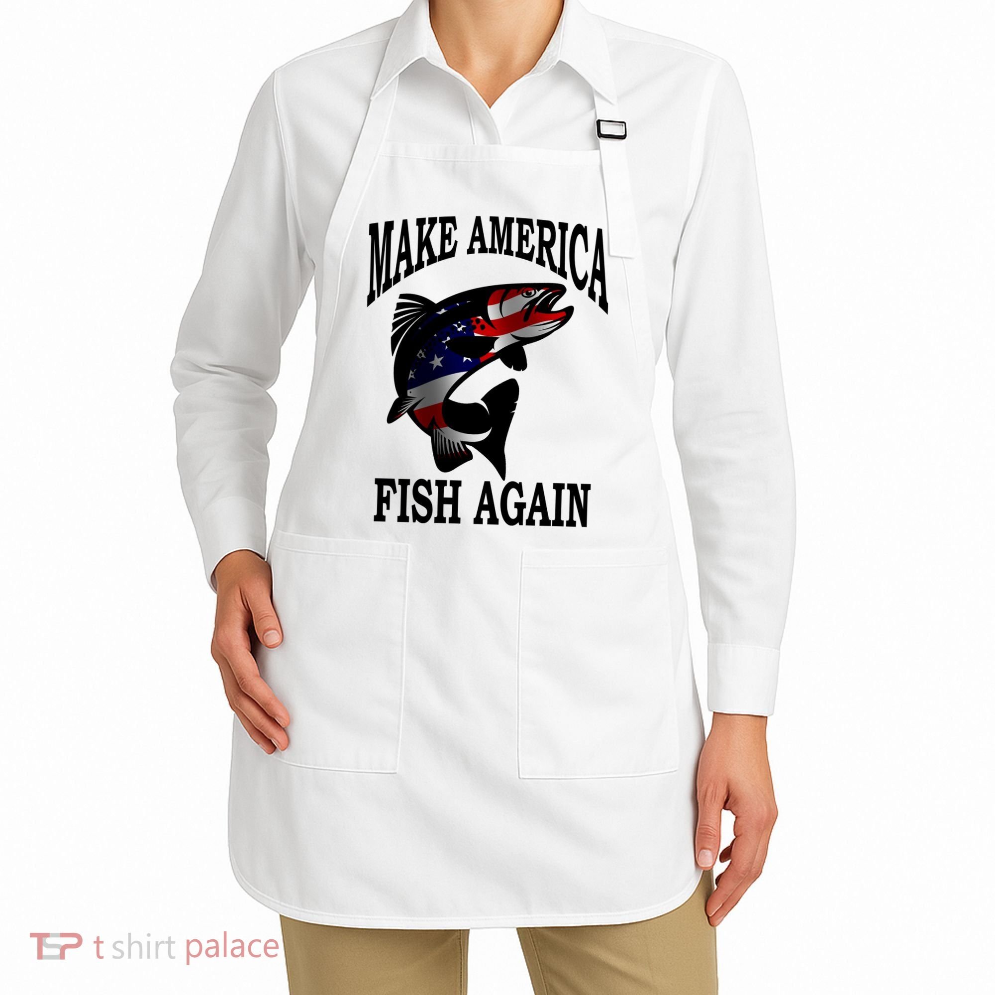 Make America Fish Again USA Fishing Gift Apron