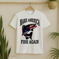Make America Fish Again USA Fishing Gift T-Shirt thumb 2