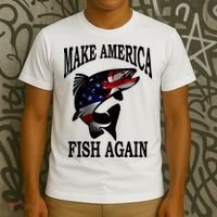 Make America Fish Again USA Fishing Gift T-Shirt thumb 3