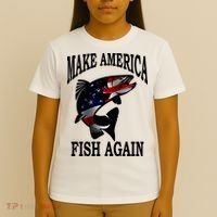 Make America Fish Again USA Fishing Gift T-Shirt thumb 4