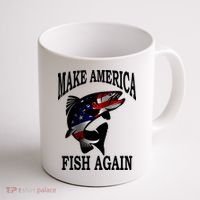 Make America Fish Again USA Fishing Gift Coffee Mug thumb 1