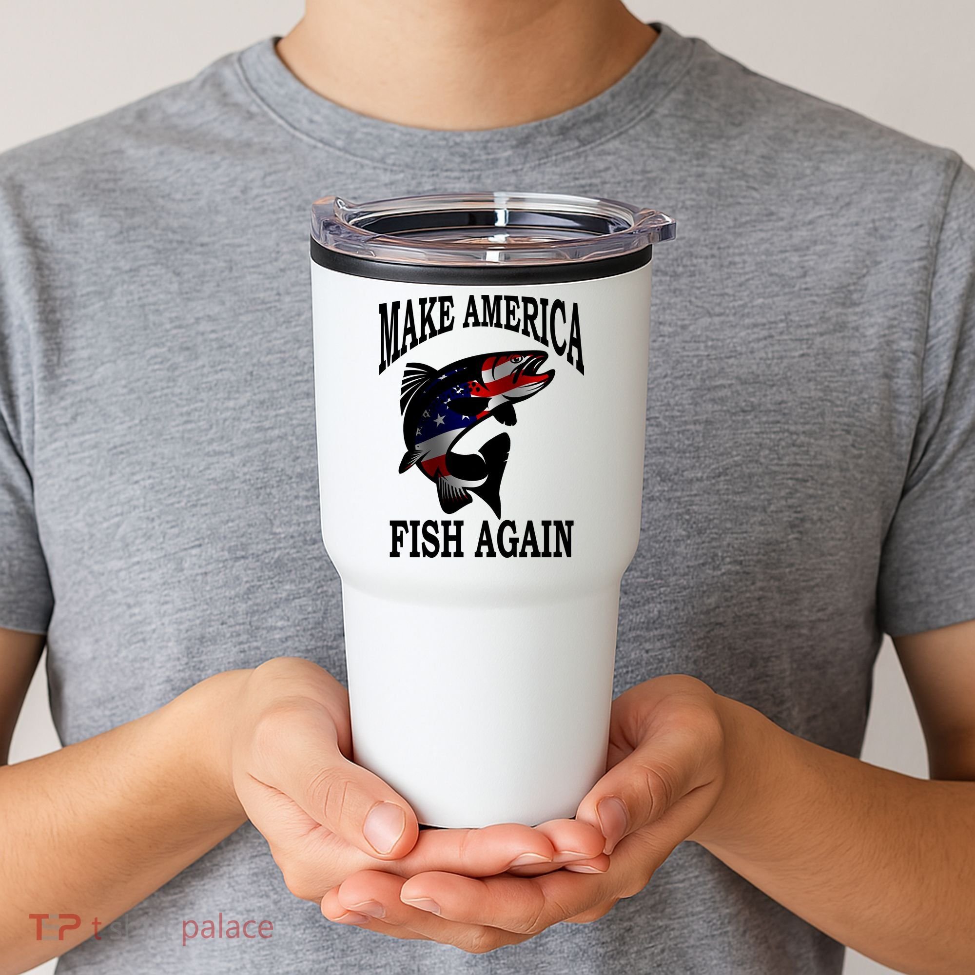 Make America Fish Again USA Fishing Gift Tumbler