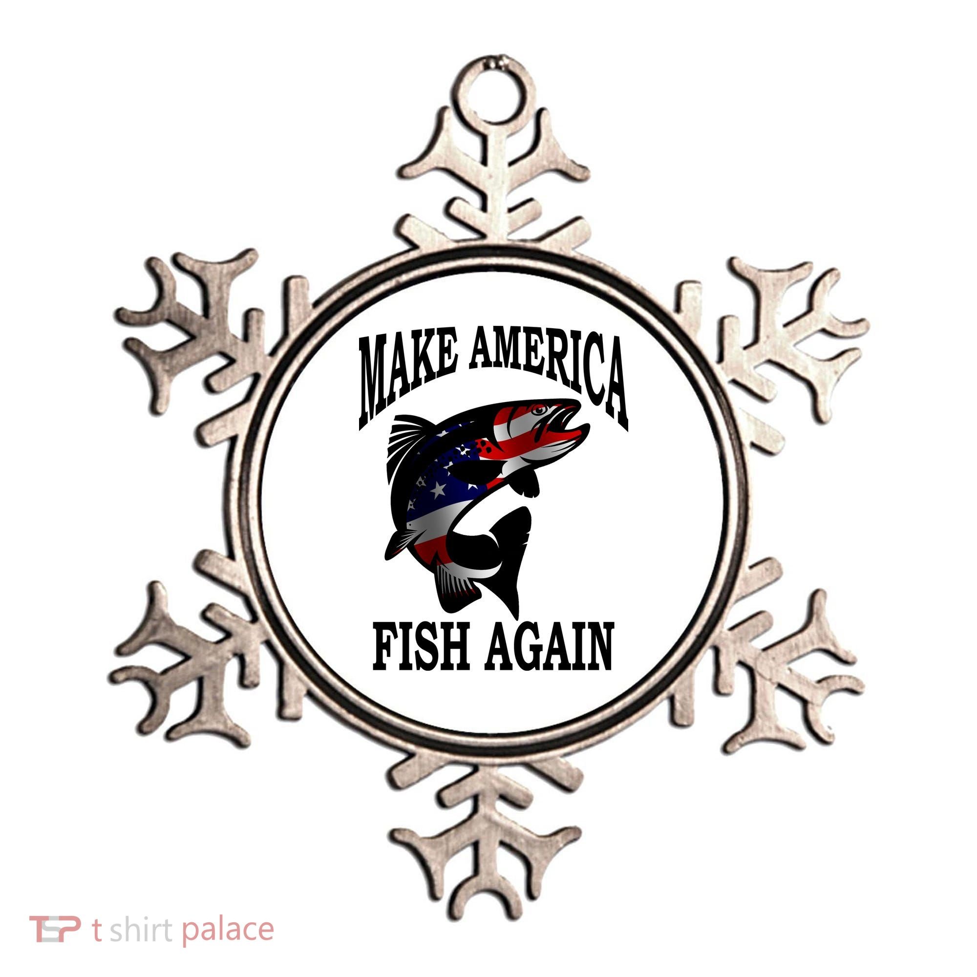 Make America Fish Again USA Fishing Gift Ornament