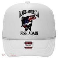 Make America Fish Again USA Fishing Gift Hat thumb 0