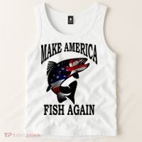 Make America Fish Again USA Fishing Gift Tank Top thumb 2