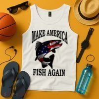 Make America Fish Again USA Fishing Gift Tank Top thumb 4