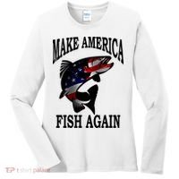 Make America Fish Again USA Fishing Gift Women's Long Sleeve Shirt thumb 0