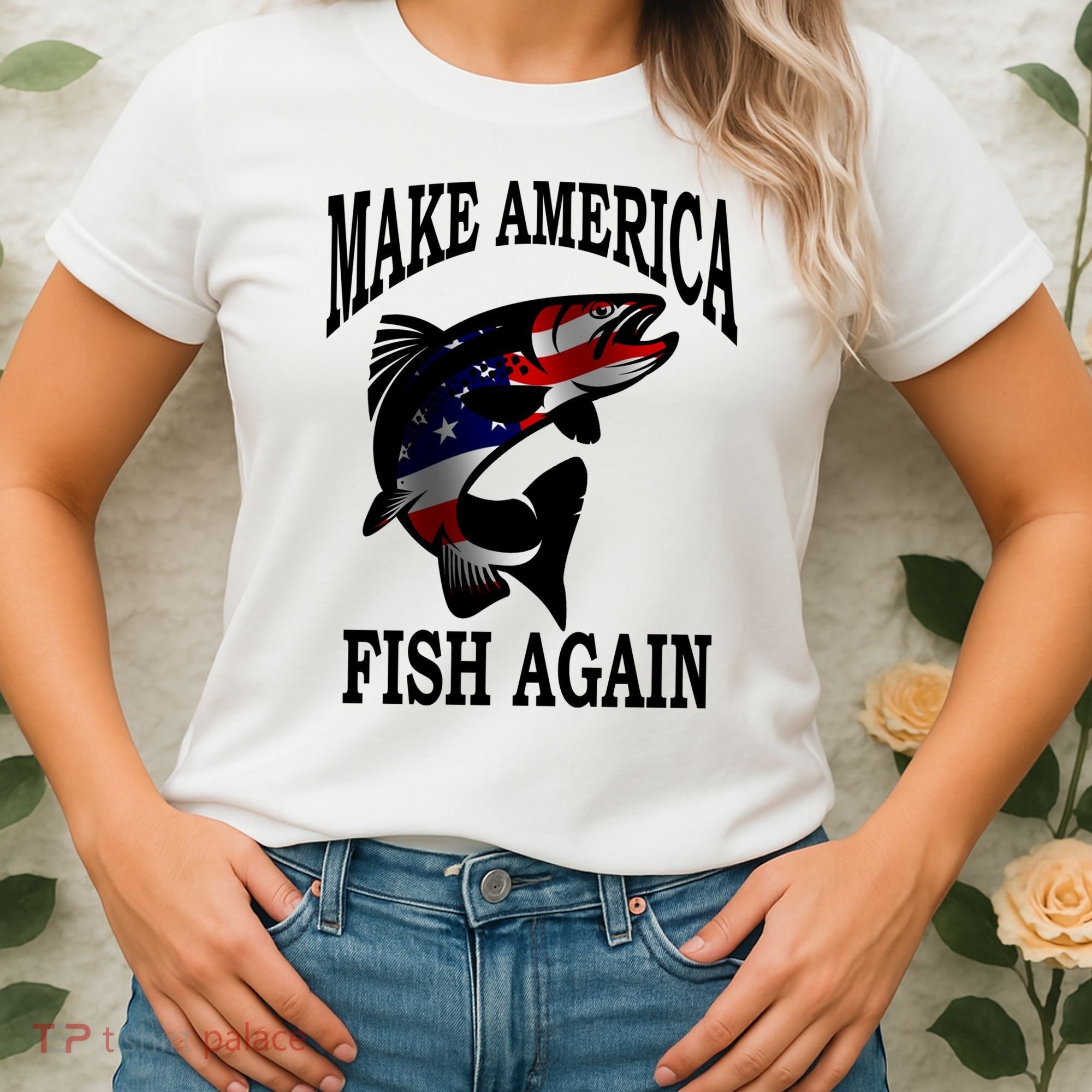 Make America Fish Again USA Fishing Gift Women's T-Shirt