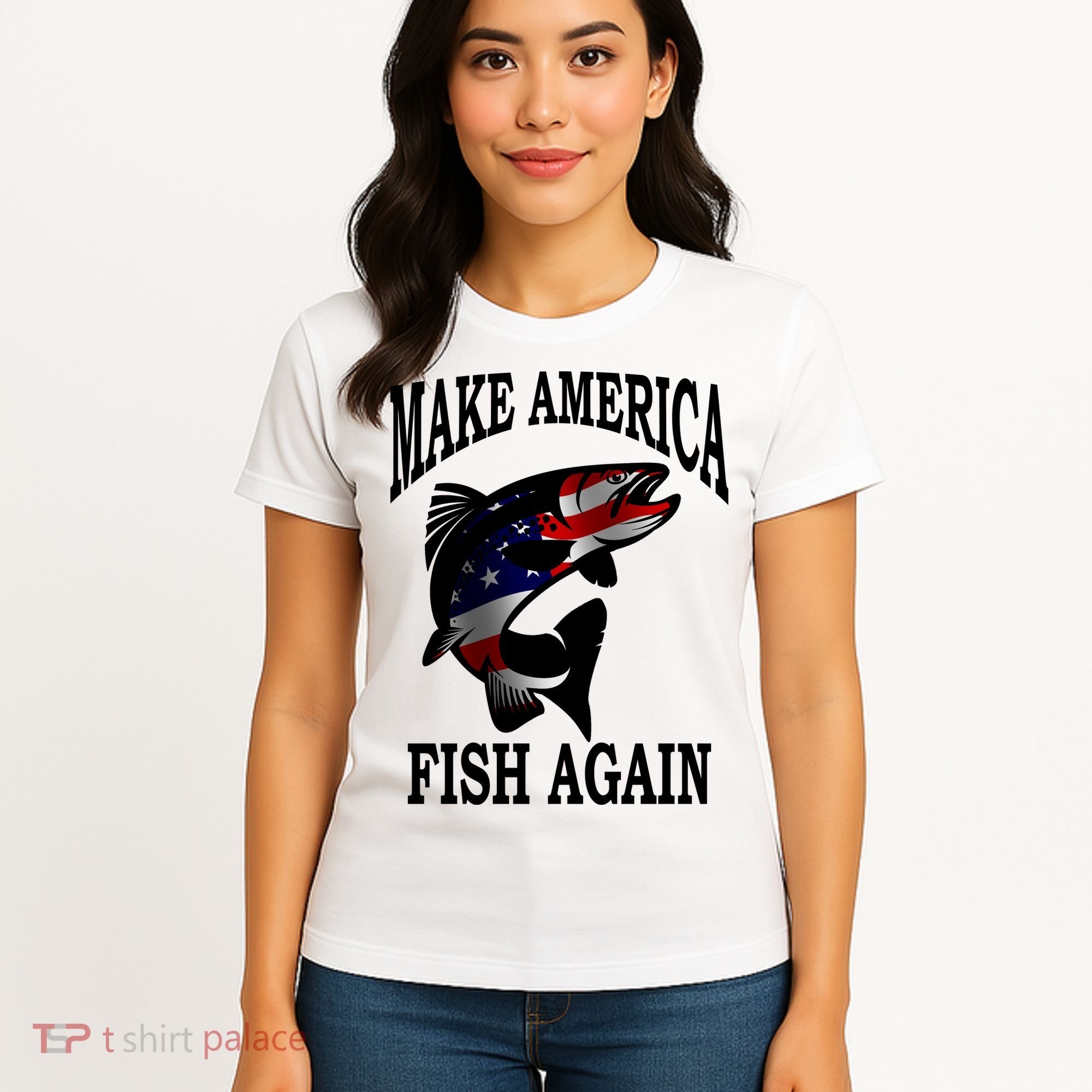 Make America Fish Again USA Fishing Gift Women's T-Shirt