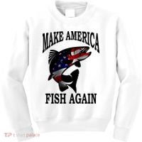 Make America Fish Again USA Fishing Gift Kids Sweatshirt thumb 0