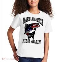 Make America Fish Again USA Fishing Gift Kids T-Shirt thumb 2