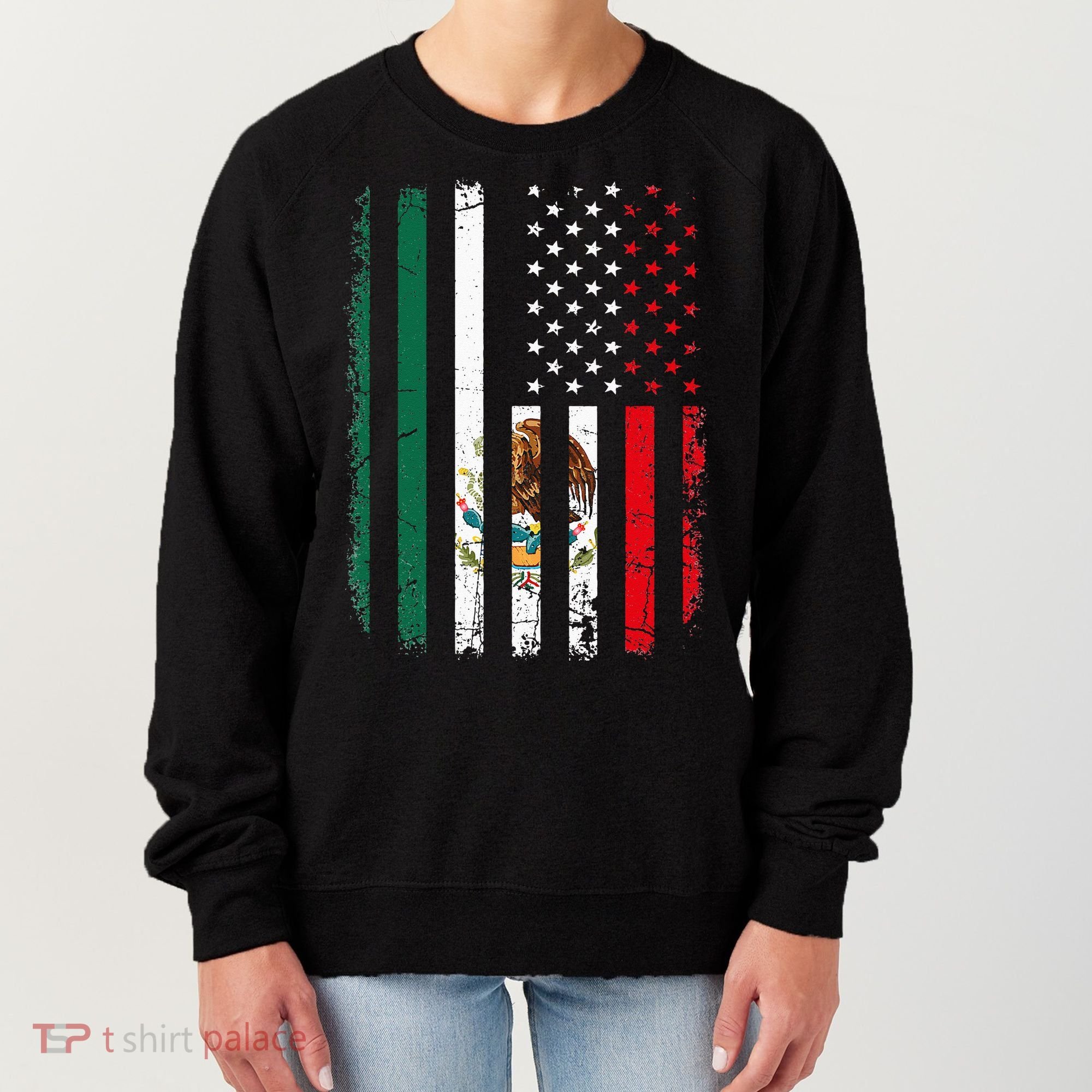 Mexican American Flag Mexican Roots Mexico America Women's Sweatshirt