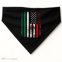 Mexican American Flag Mexican Roots Mexico America USA-Made Doggie Bandana thumb 0