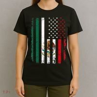 Mexican American Flag Mexican Roots Mexico America T-Shirt thumb 4