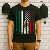 Mexican American Flag Mexican Roots Mexico America T-Shirt thumb 6