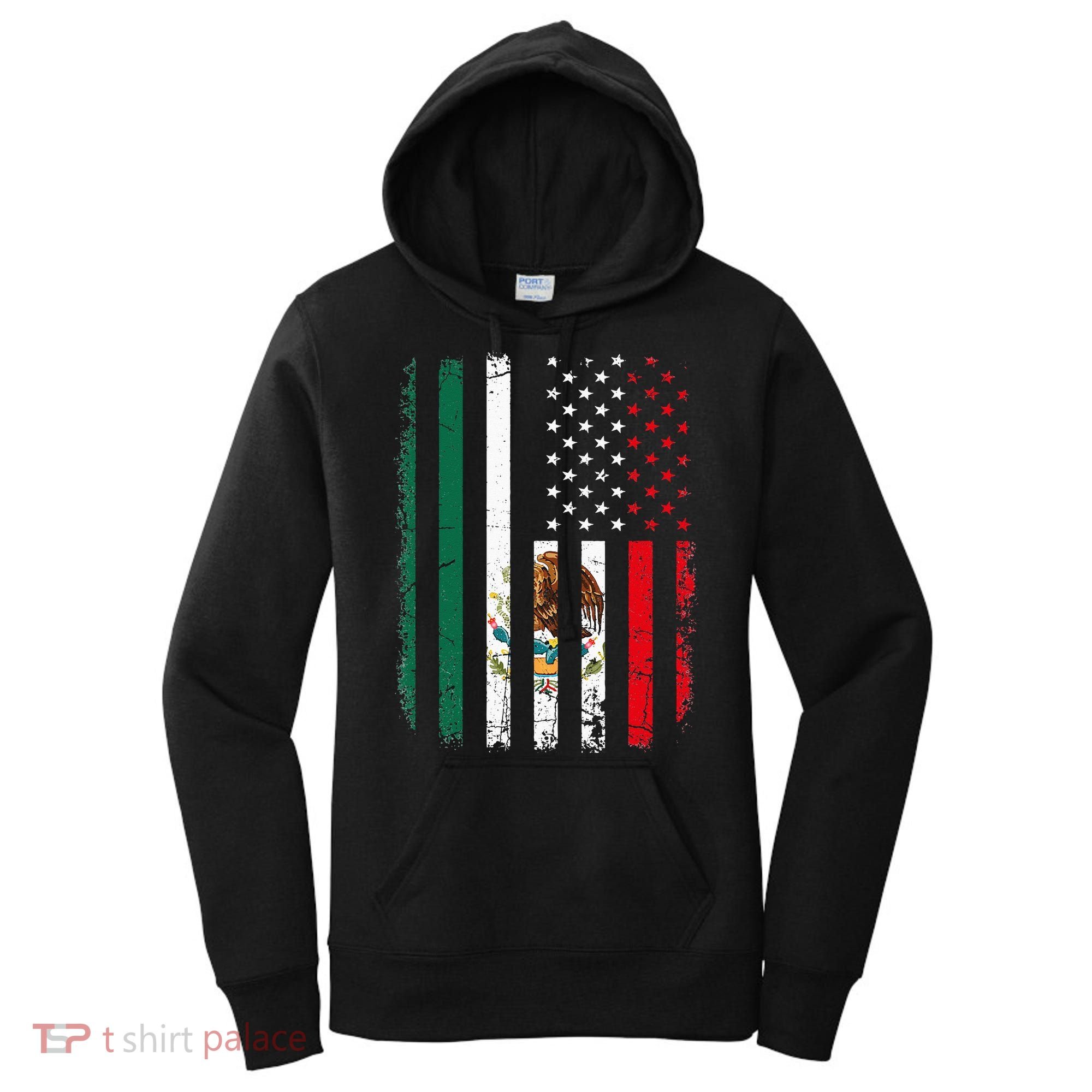 Mexican American Flag Mexican Roots Mexico America Women's Hoodie