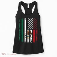 Mexican American Flag Mexican Roots Mexico America Women's Tank Top thumb 0