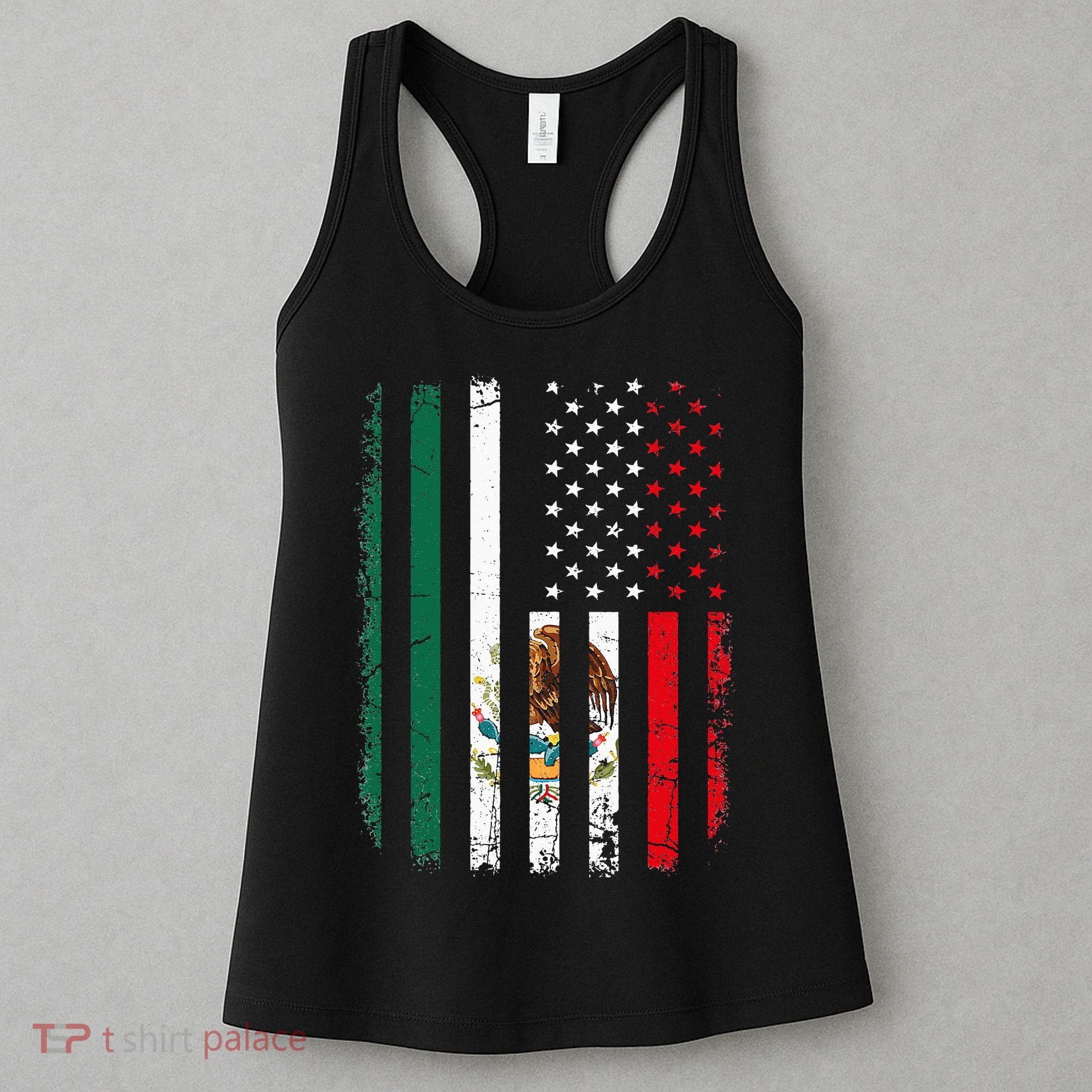 Mexican American Flag Mexican Roots Mexico America Women's Tank Top