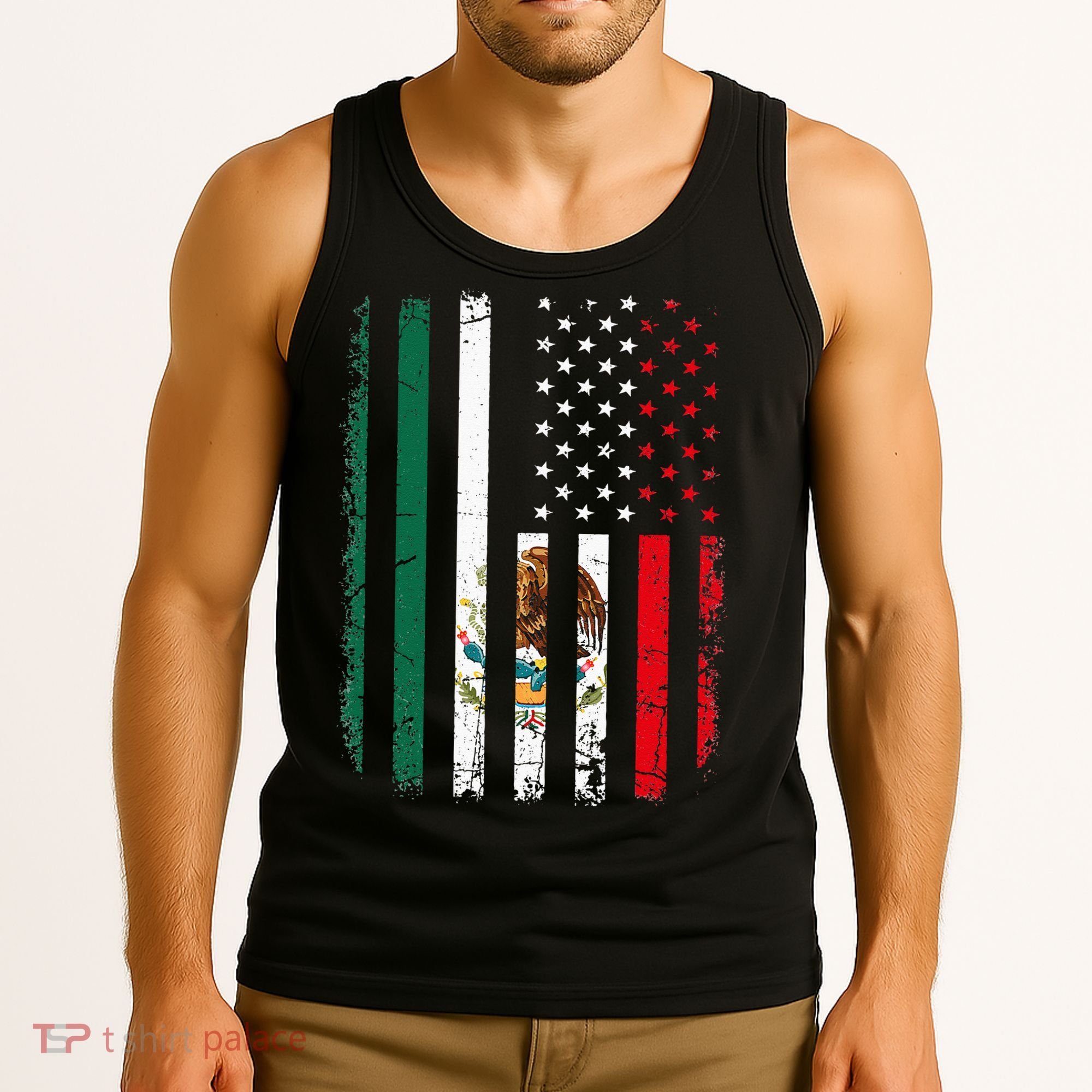 Mexican American Flag Mexican Roots Mexico America Tank Top