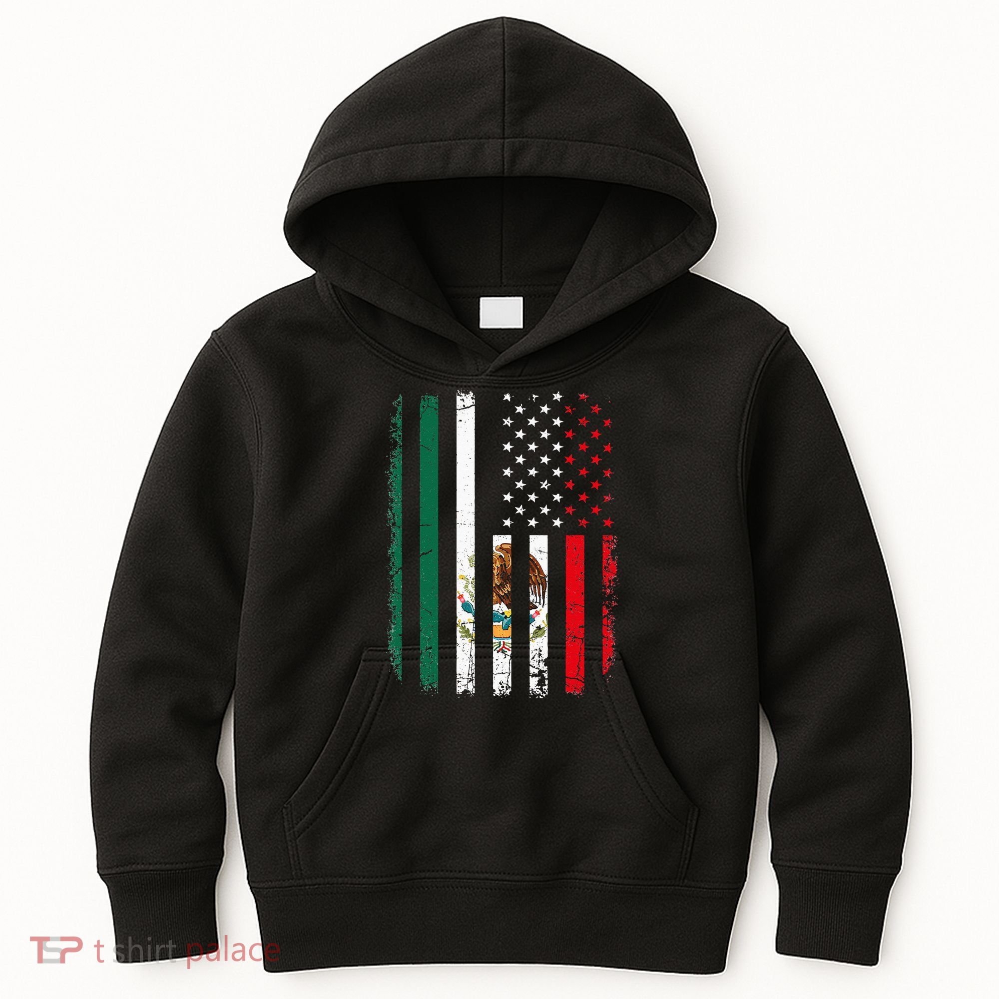 Mexican American Flag Mexican Roots Mexico America Kids Hoodie