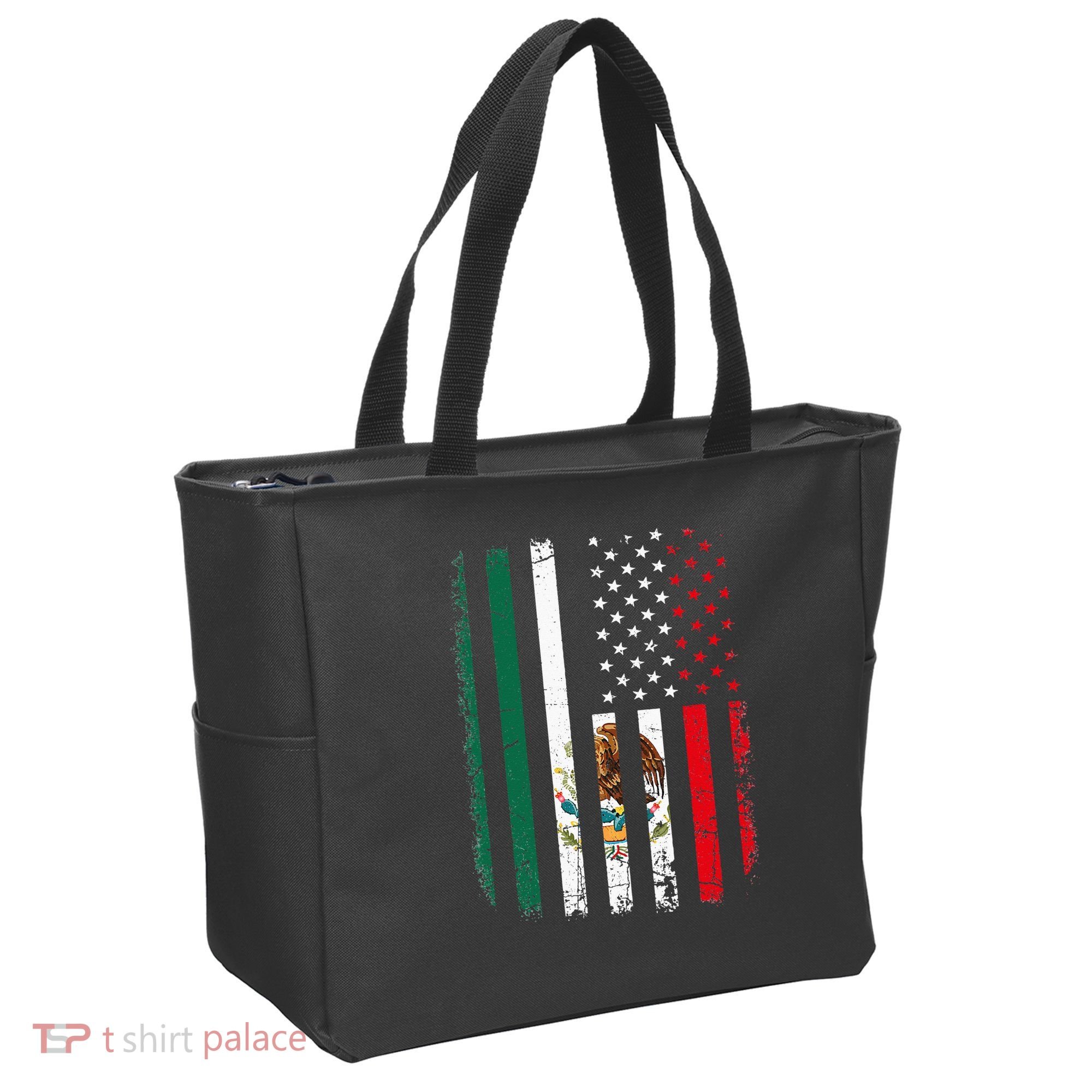 Mexican American Flag Mexican Roots Mexico America Tote Bag