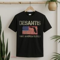 Make America Florida, DeSantis 2024 Election Vintage US Flag T-Shirt thumb 2
