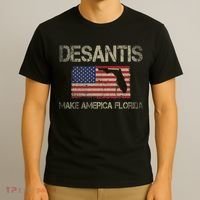 Make America Florida, DeSantis 2024 Election Vintage US Flag T-Shirt thumb 3