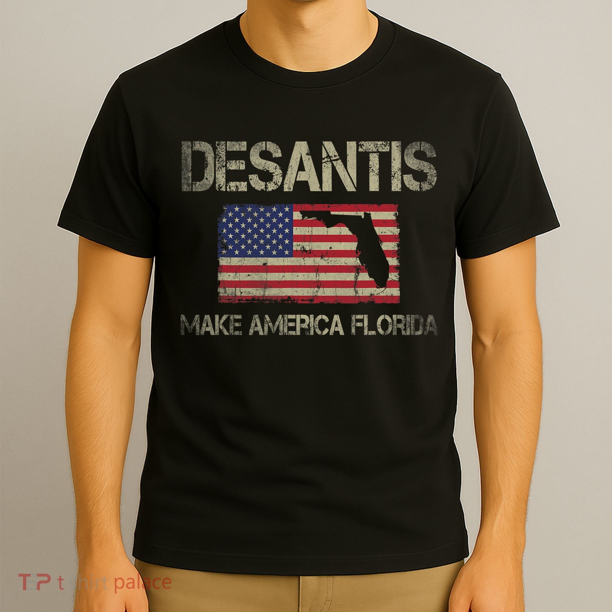 Make America Florida, DeSantis 2024 Election Vintage US Flag T-Shirt