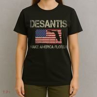 Make America Florida, DeSantis 2024 Election Vintage US Flag T-Shirt thumb 4