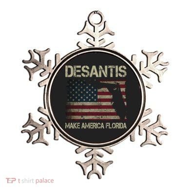 Make America Florida DeSantis 2024 Election Vintage Us Flag Ornament