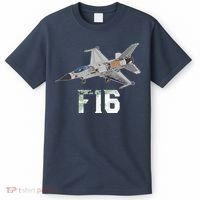 Military Aircraft F16 Falcon Pilot Gifts T-Shirt thumb 0