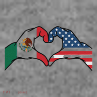 Mexican American Flag Print Heart Hands Love Mexico Usa Toddler Hoodie thumb 2