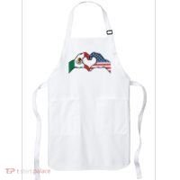 Mexican American Flag Print Heart Hands Love Mexico Usa Apron thumb 0