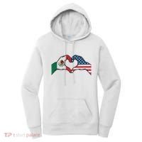 Mexican American Flag Print Heart Hands Love Mexico Usa Women's Hoodie thumb 0