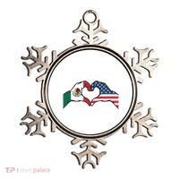 Mexican American Flag Print Heart Hands Love Mexico Usa Ornament thumb 0