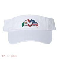Mexican American Flag Print Heart Hands Love Mexico Usa Visor thumb 0