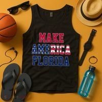 Make America Florida, Desantis 2024 Election Funny Sarcastic Tank Top thumb 4