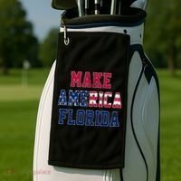 Make America Florida, Desantis 2024 Election Funny Sarcastic Golf Towel thumb 2