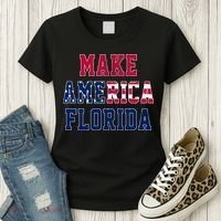 Make America Florida, Desantis 2024 Election Funny Sarcastic Women's T-Shirt thumb 3