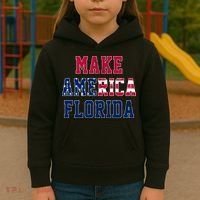 Make America Florida, Desantis 2024 Election Funny Sarcastic Kids Hoodie thumb 3