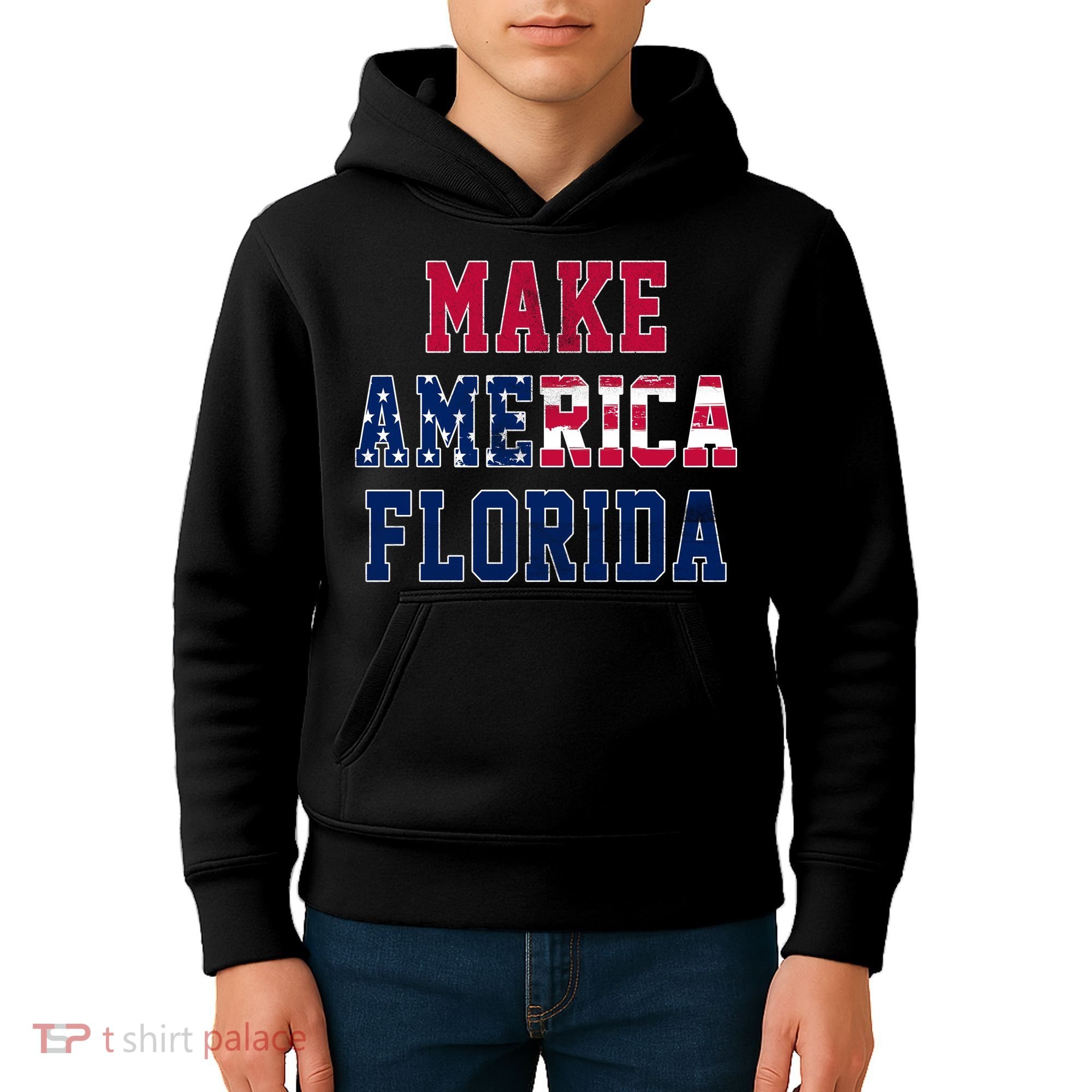 Make America Florida, Desantis 2024 Election Funny Sarcastic Kids Hoodie
