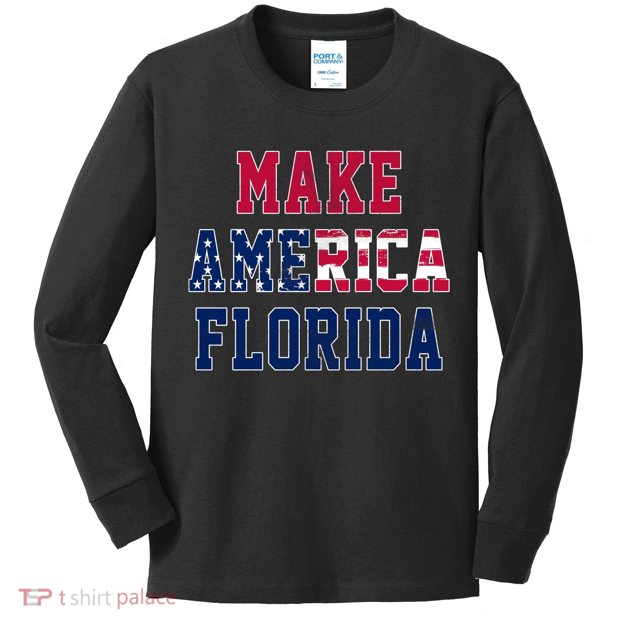 Make America Florida, Desantis 2024 Election Funny Sarcastic Kids Long Sleeve Shirt
